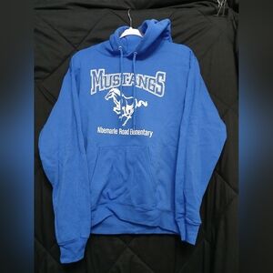Hanes Blue Mustangs Hoodie
